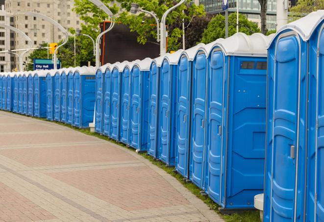 luxurious portable restrooms complete with elegant lighting, countertops, and amenities in Azalea Park FL